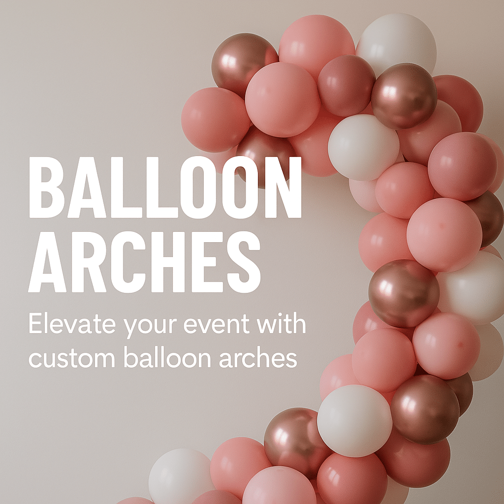 Themed balloon arch setup for weddings and celebrations in Singapore