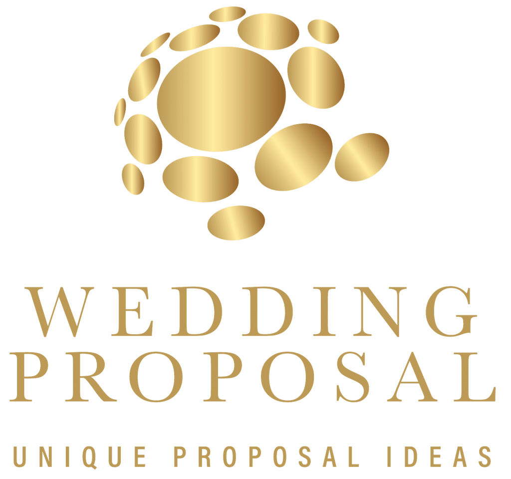 Wedding Proposal Singapore logo with gold abstract ring emblem and “Wedding Proposal – Unique Proposal Ideas”