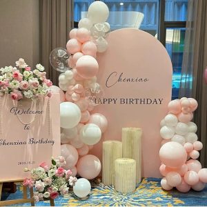 Pink And White Birthday Setup Valentine Day event decoration