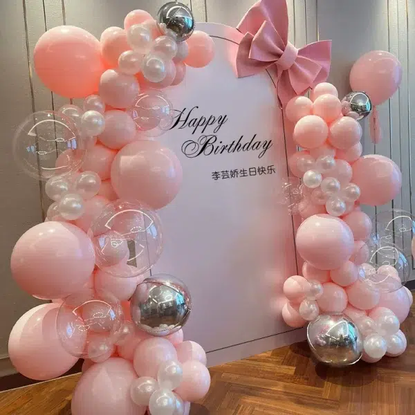 Pink Balloon Birthday Backdrop Valentine Day event decoration