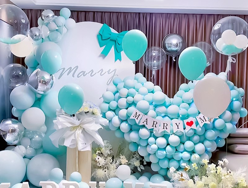 Blue Party Balloon Decoration Valentine Day event decoration